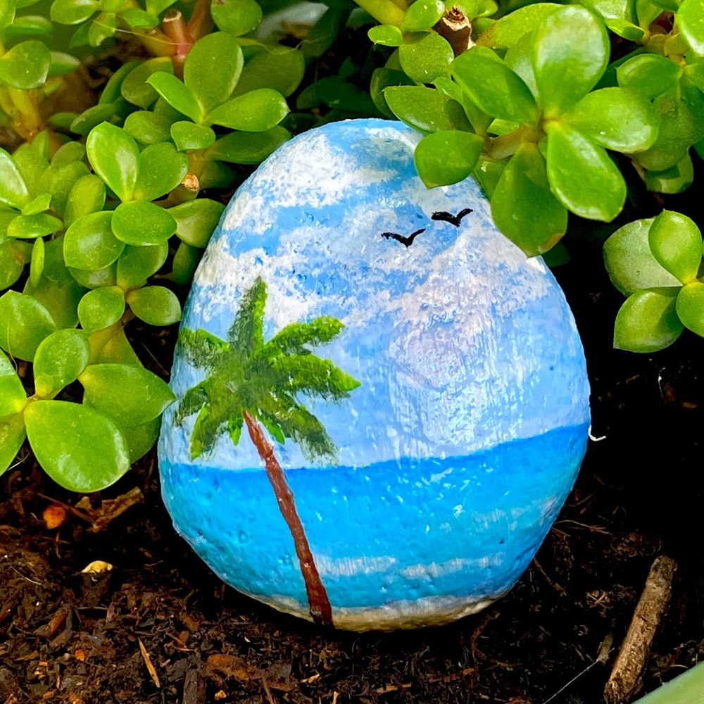 Ocean Scenery Garden Rock 🪴 🌴